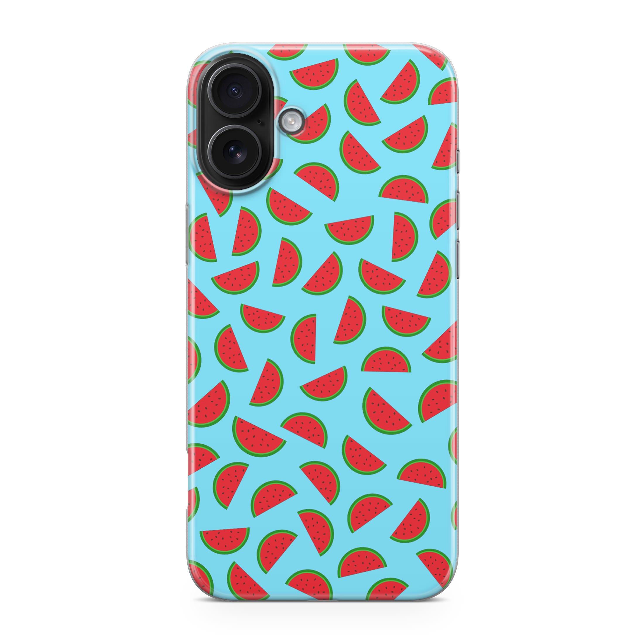 Watermelon Fruit Pattern Blue iPhone 17 Case