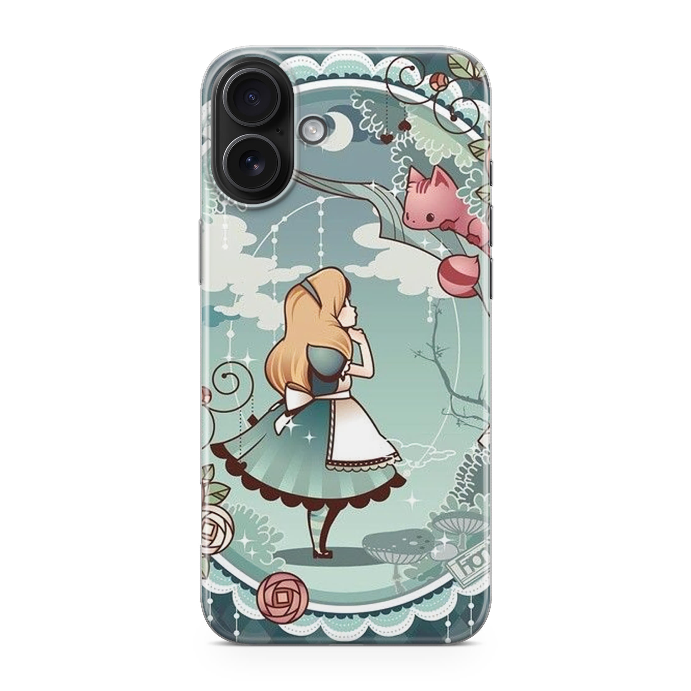 Alice And Cheshire Cat Poster iPhone 17 Case