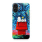 Dog Lying Under Starry Night Van Gogh iPhone 17 Case