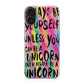 Rainbow Unicorn Quote iPhone 17 Case
