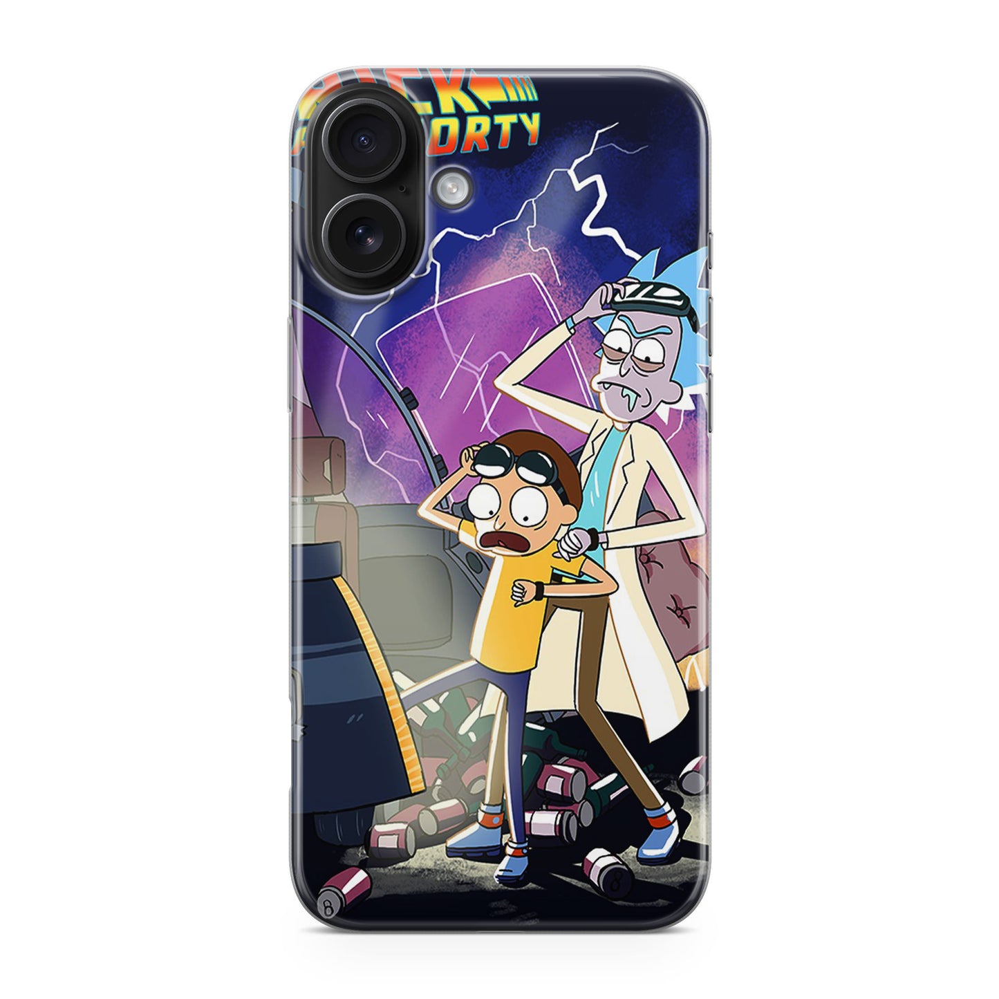 Rick And Morty Back To The Future iPhone 17 Case