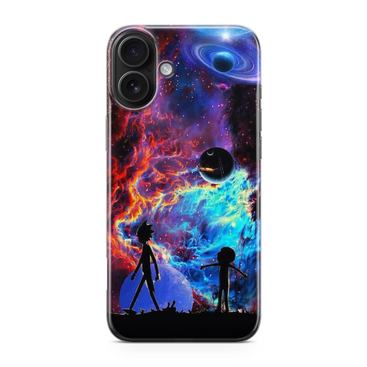 Rick And Morty Flat Galaxy iPhone 17 Case