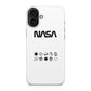 NASA Minimalist White iPhone 17 Case