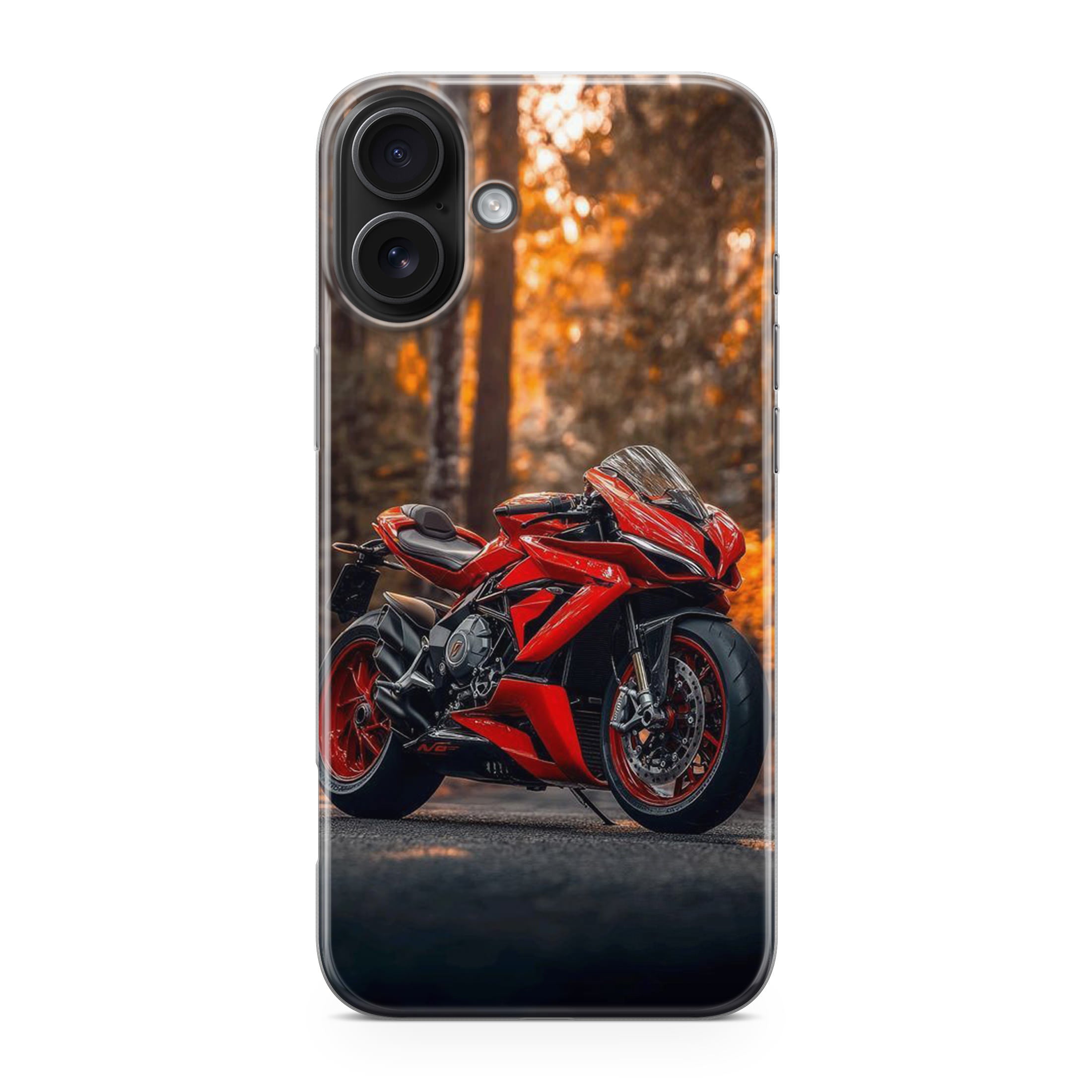 Crimson Velocity in Autumn Flame iPhone 17 Case