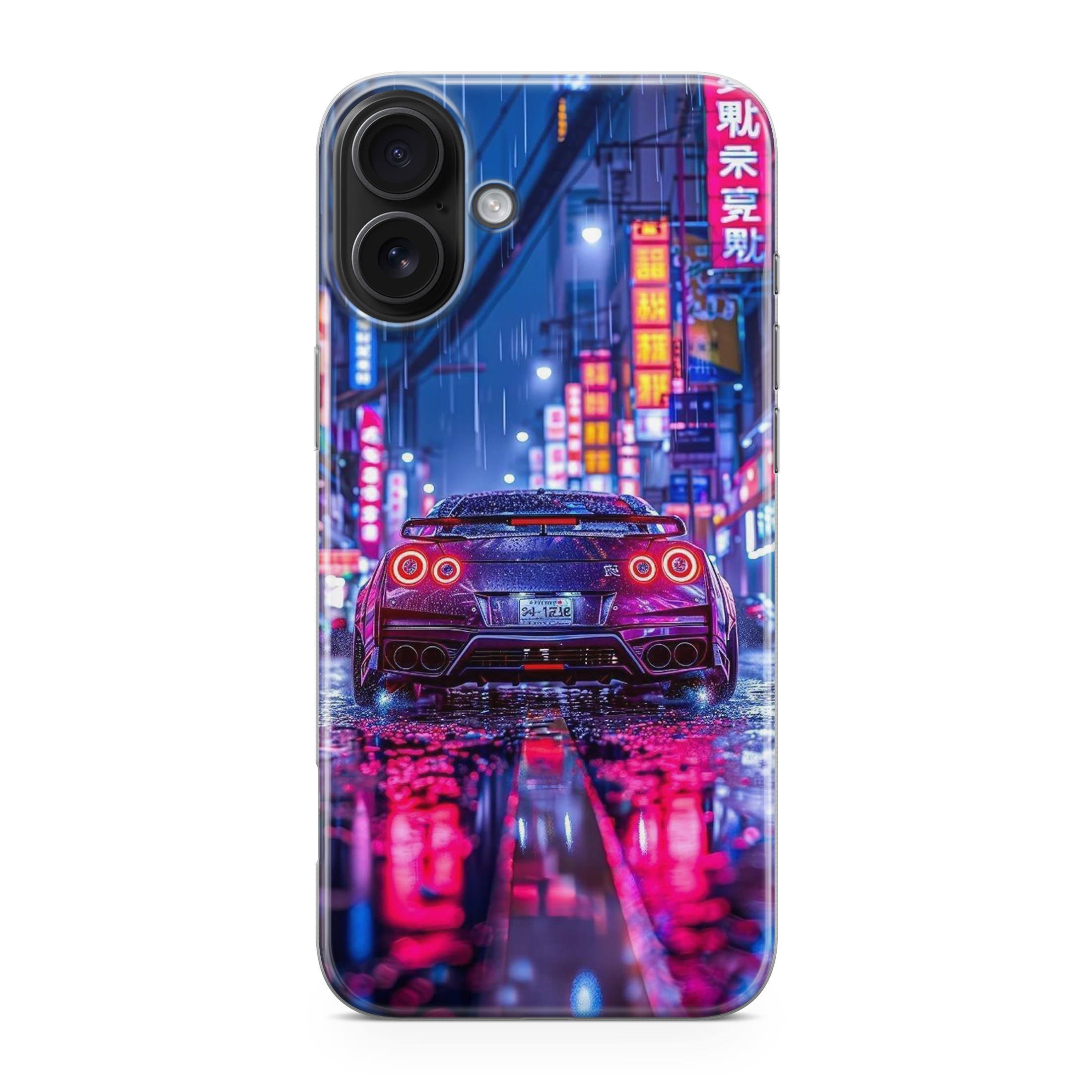 Neon Midnight Drift Tokyo Rain iPhone 17 Case