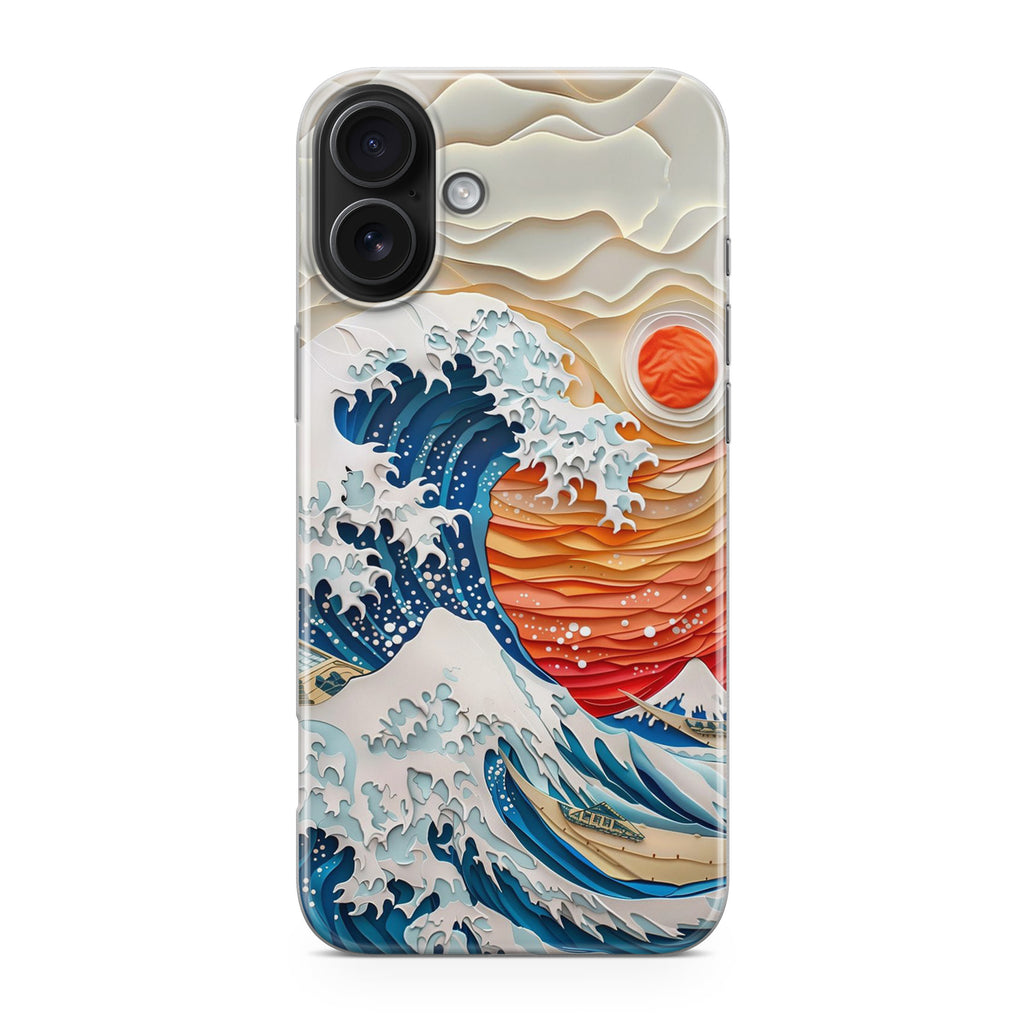 The Great Wave Off Paper Art iPhone 17 Case