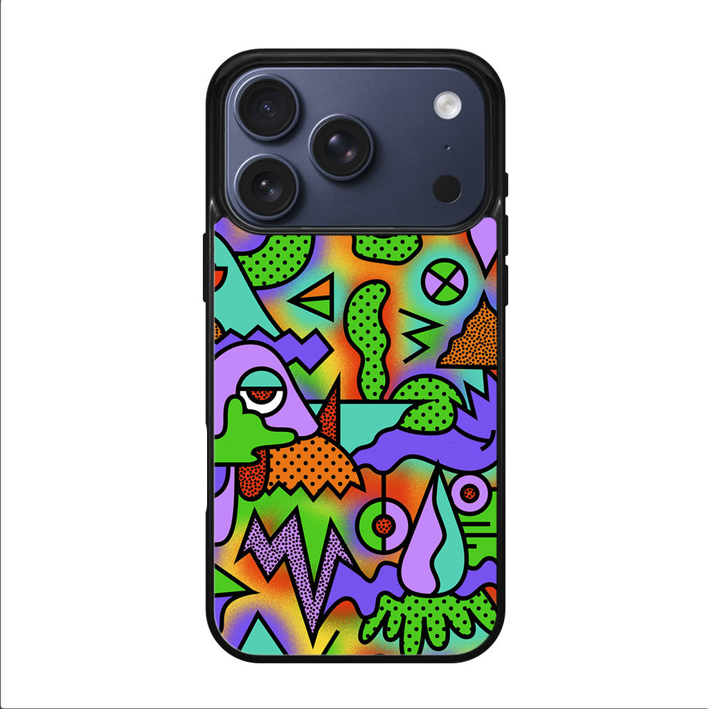 Abstract Colorful Doodle Art iPhone 17 Pro / 17 Pro Max Case