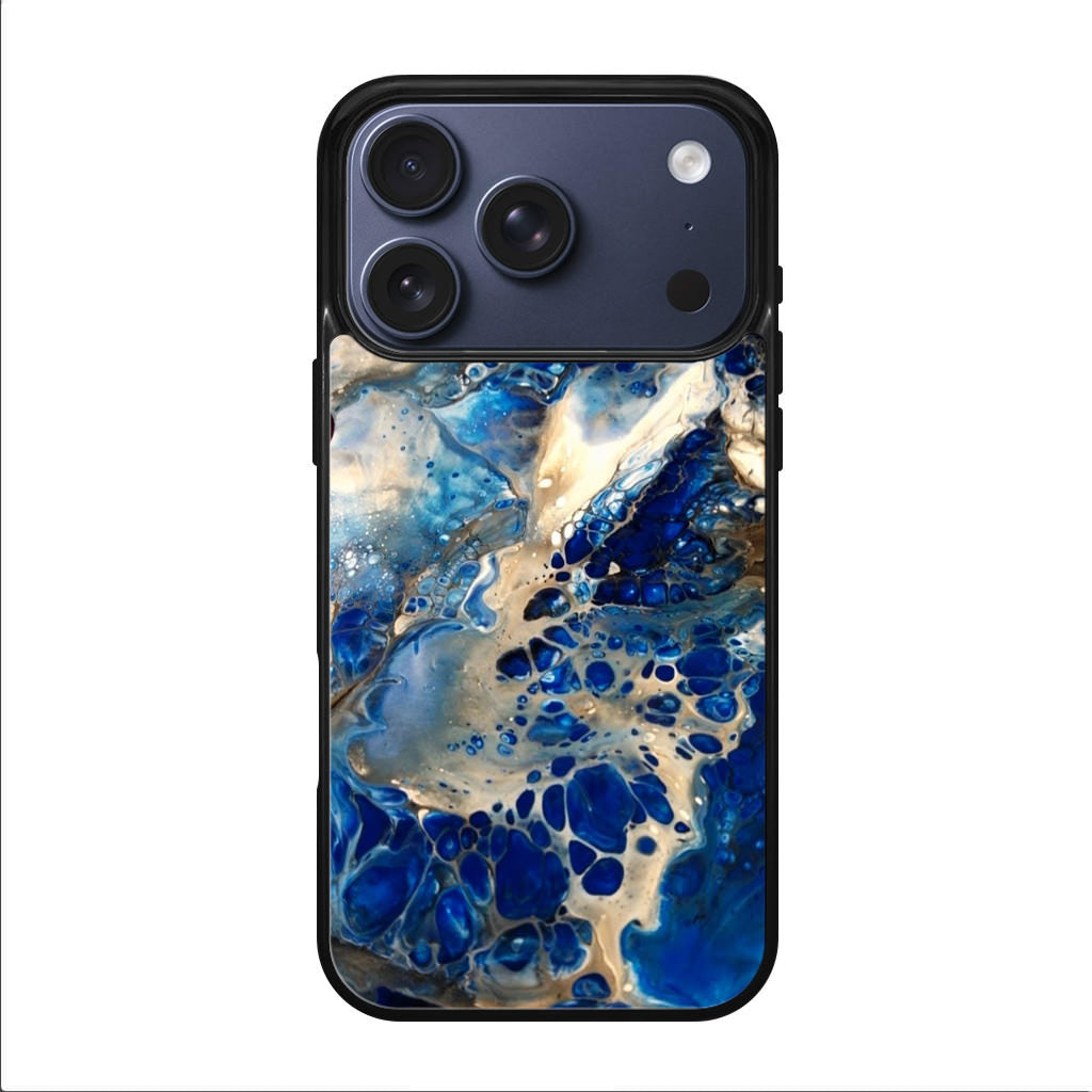 Abstract Golden Blue Paint Art iPhone 17 Pro / 17 Pro Max Case
