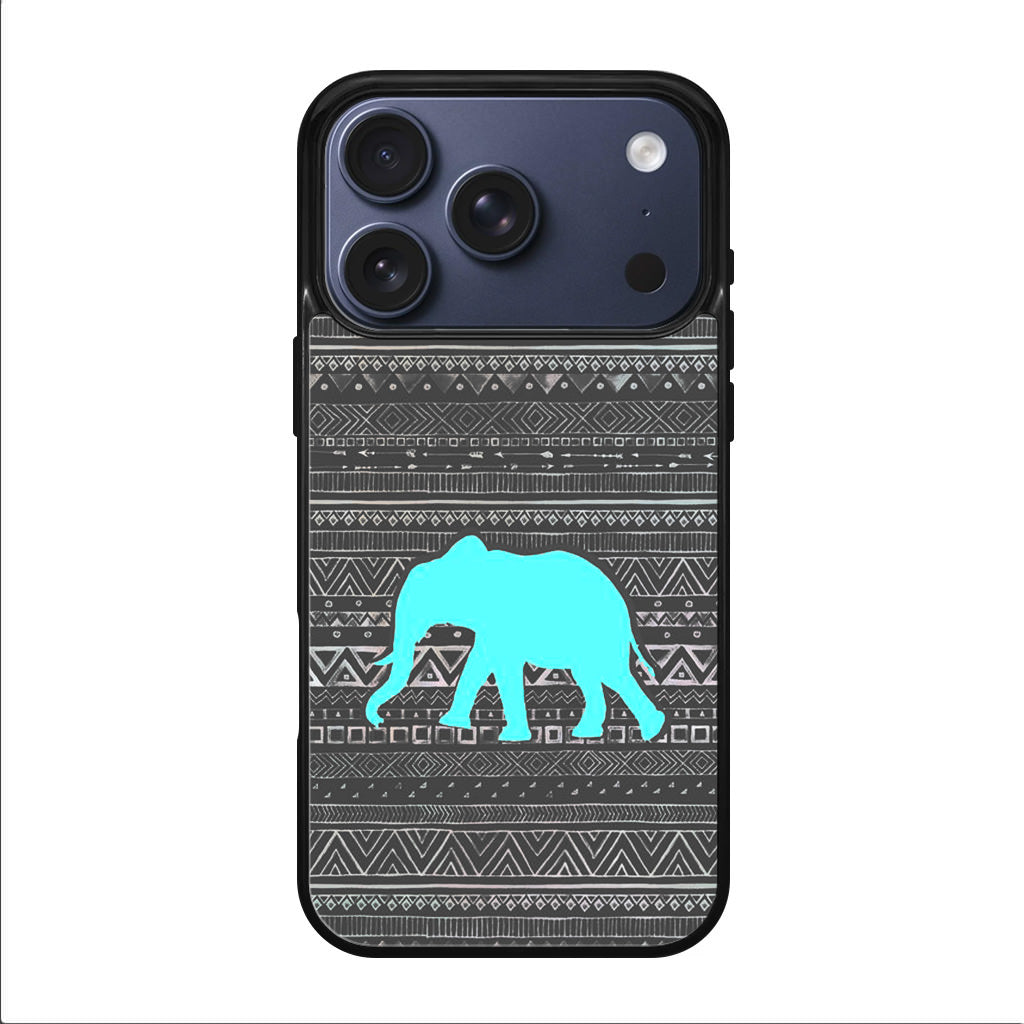 Aztec Elephant Turquoise iPhone 17 Pro / 17 Pro Max Case