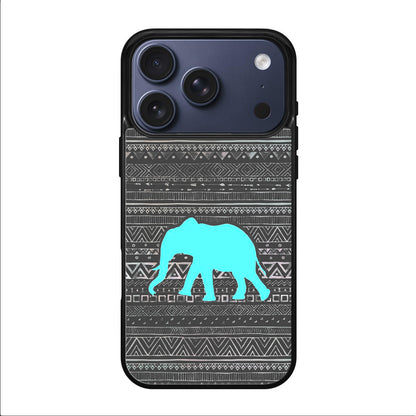 Aztec Elephant Turquoise iPhone 17 Pro / 17 Pro Max Case