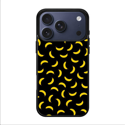 Bananas Fruit Pattern Black iPhone 17 Pro / 17 Pro Max Case