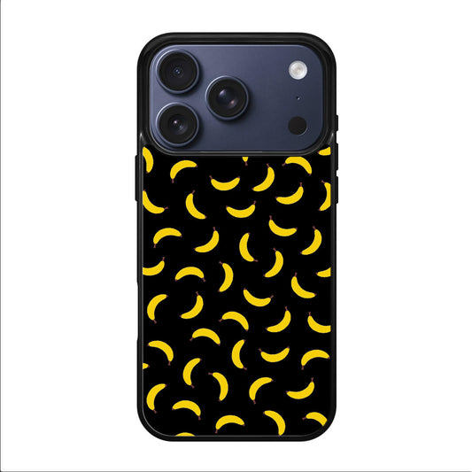 Bananas Fruit Pattern Black iPhone 17 Pro / 17 Pro Max Case