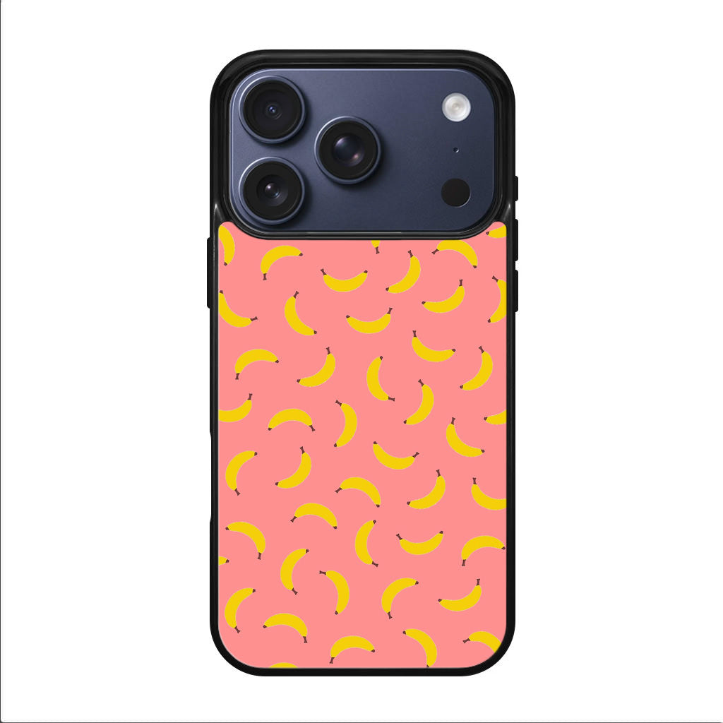 Bananas Fruit Pattern Pink iPhone 17 Pro / 17 Pro Max Case