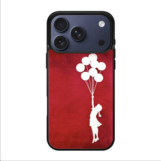 Banksy Girl With Balloons Red iPhone 17 Pro / 17 Pro Max Case
