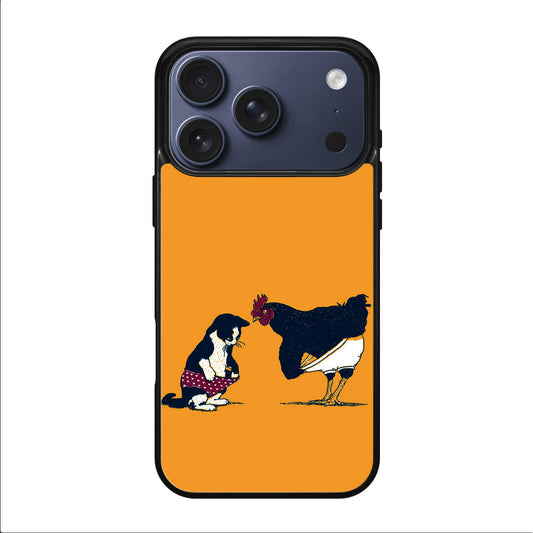 Cat Chicken Yellow Underwear Cute iPhone 17 Pro / 17 Pro Max Case