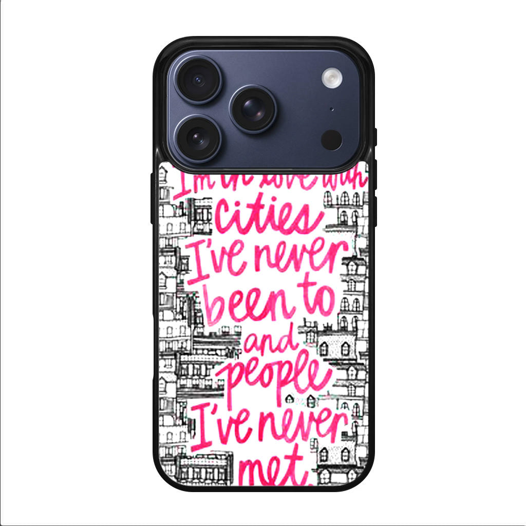 John Green Quotes I'm in Love With Cities iPhone 17 Pro / 17 Pro Max Case