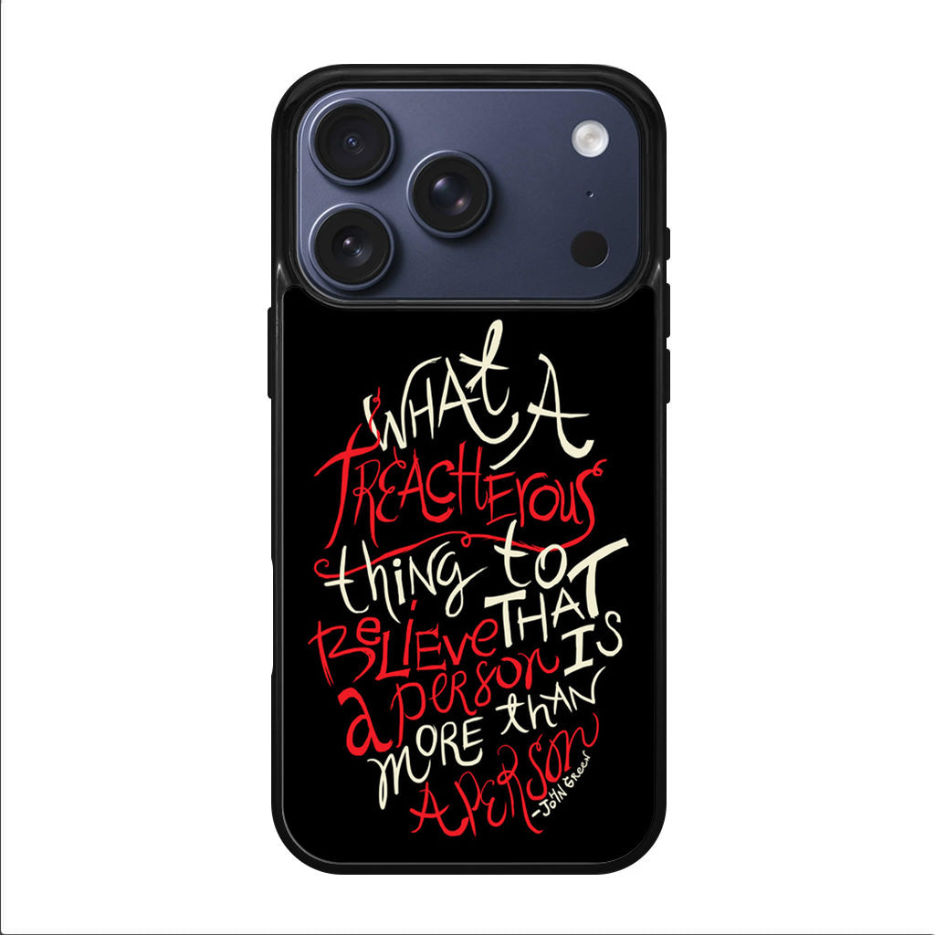 John Green Quotes More Than A Person iPhone 17 Pro / 17 Pro Max Case