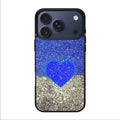Love Glitter Blue and Grey iPhone 17 Pro / 17 Pro Max Case