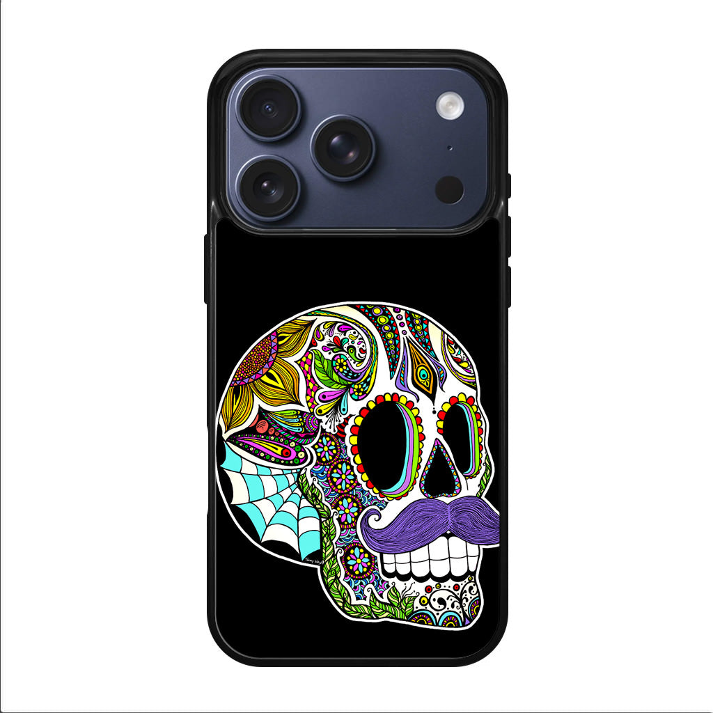 Mustache Sugar Skull iPhone 17 Pro / 17 Pro Max Case