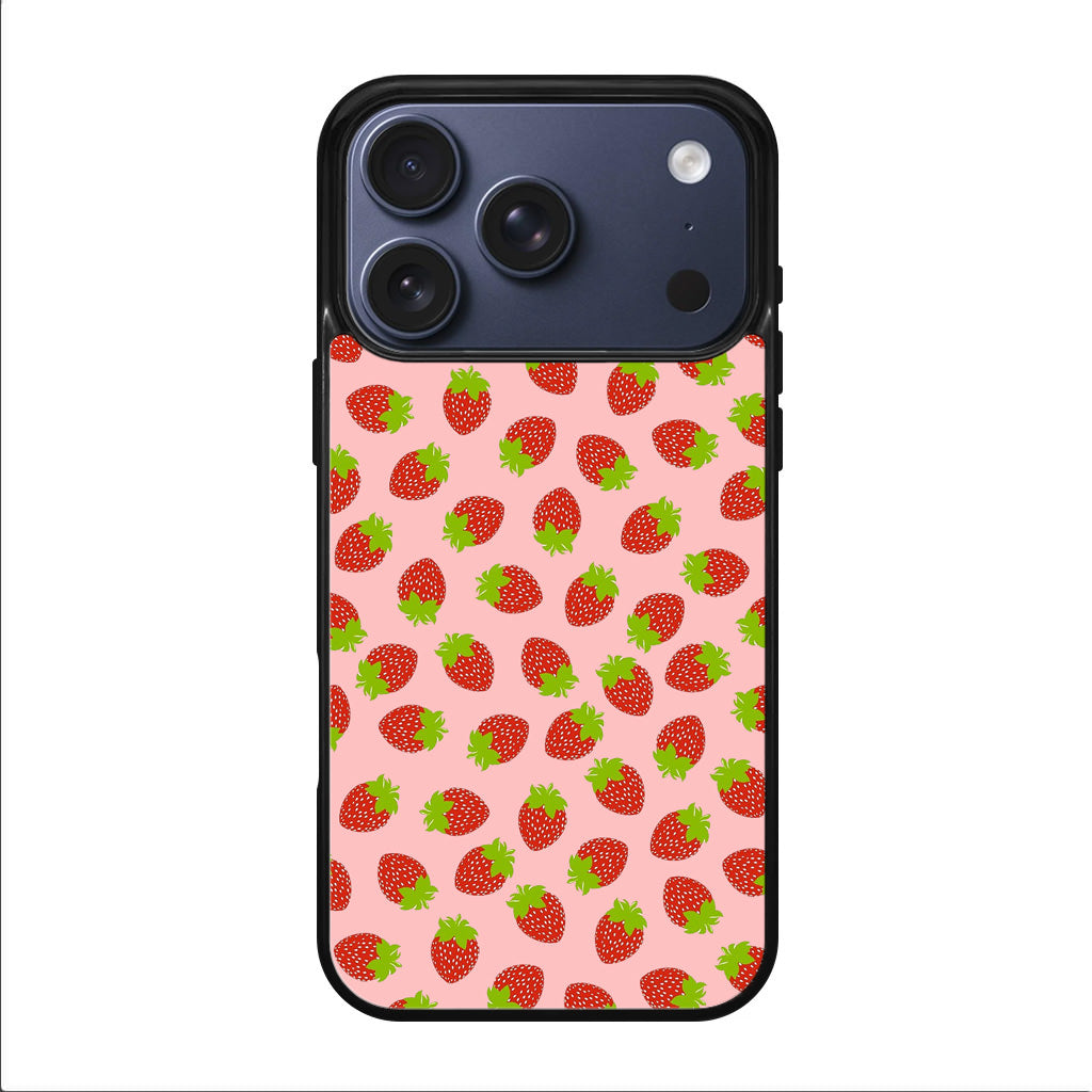 Strawberries Pattern iPhone 17 Pro / 17 Pro Max Case