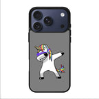 Unicorn Dabbing Grey iPhone 17 Pro / 17 Pro Max Case