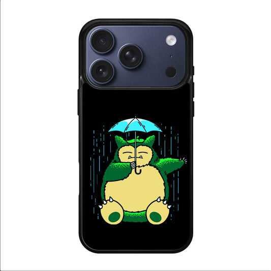 Cute Snorlax Umbrella iPhone 17 Pro / 17 Pro Max Case