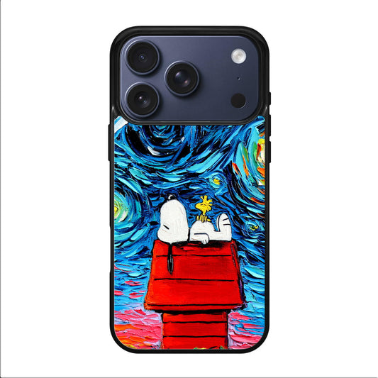 Dog Lying Under Starry Night Van Gogh iPhone 17 Pro / 17 Pro Max Case