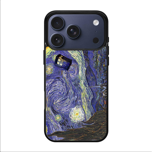 Dr Who Tardis In Van Gogh Starry Night iPhone 17 Pro / 17 Pro Max Case