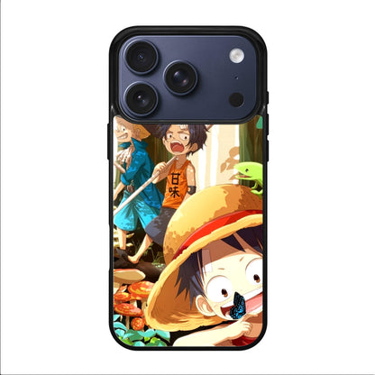 One Piece Little Sabo Ace Luffy Cute iPhone 17 Pro / 17 Pro Max Case