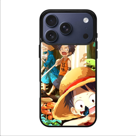 One Piece Little Sabo Ace Luffy Cute iPhone 17 Pro / 17 Pro Max Case