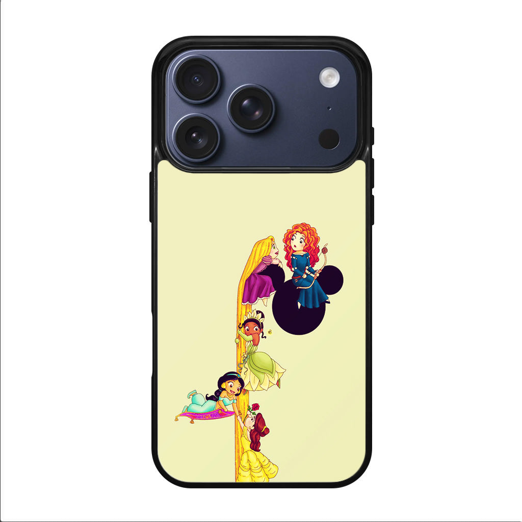 Princesses Climbing Rapunzel's Hair iPhone 17 Pro / 17 Pro Max Case