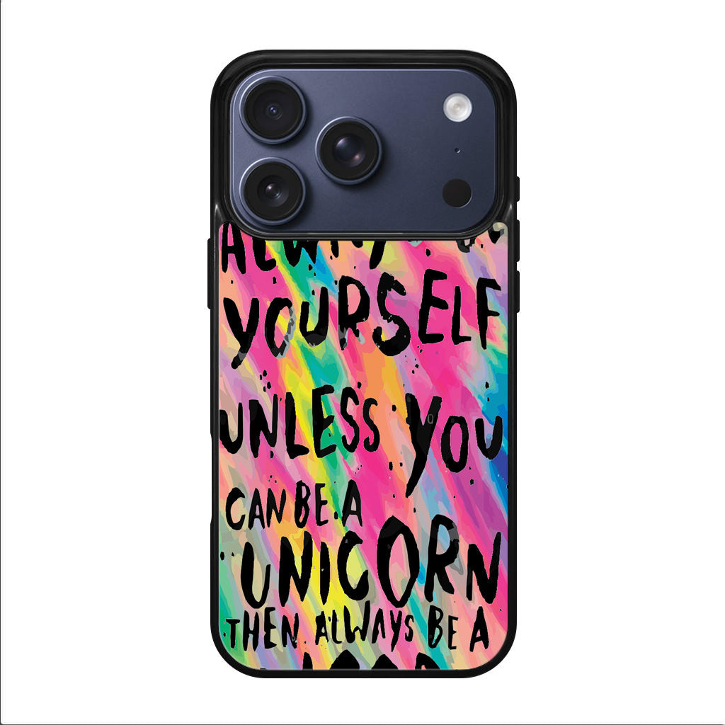 Rainbow Unicorn Quote iPhone 17 Pro / 17 Pro Max Case