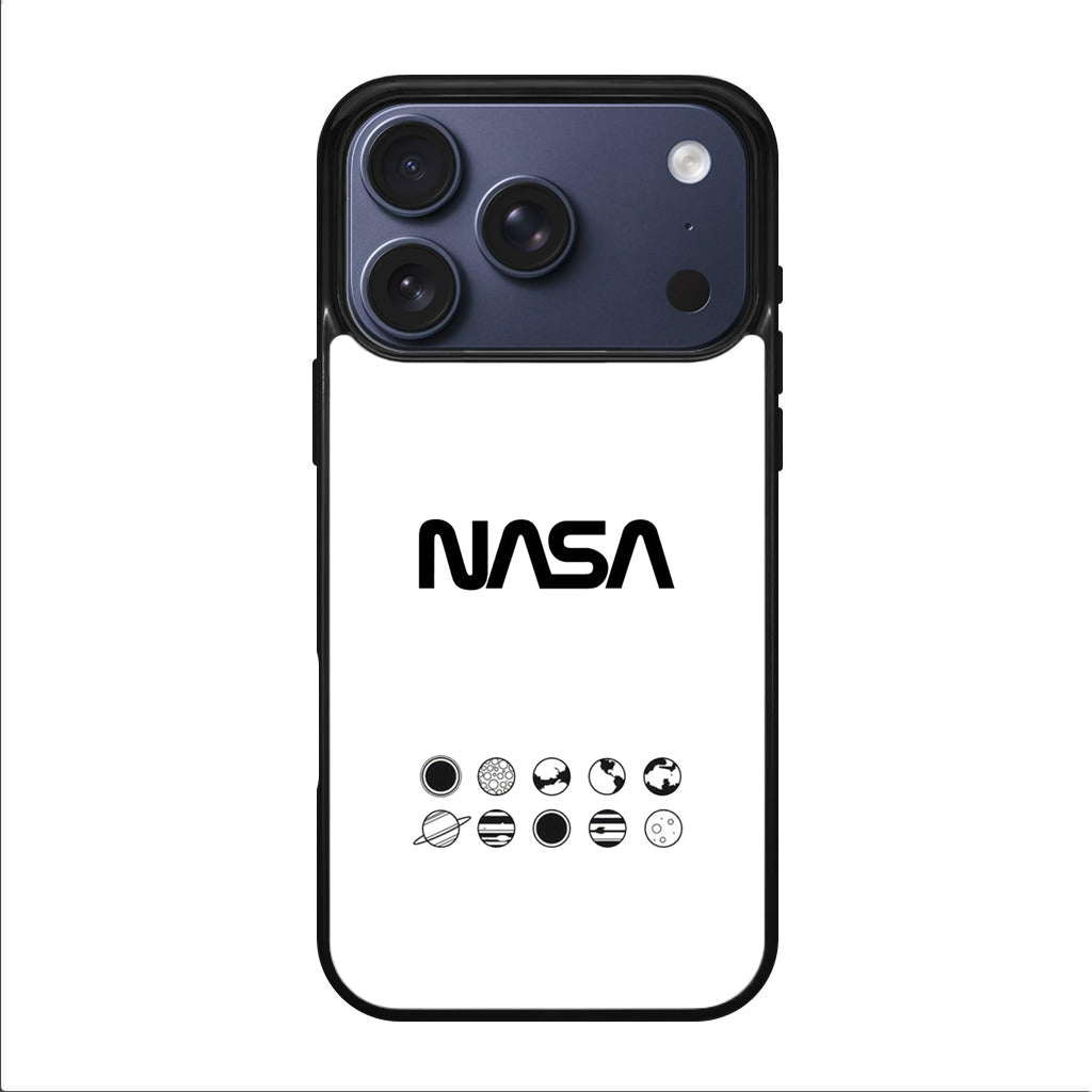 NASA Minimalist White iPhone 17 Pro / 17 Pro Max Case