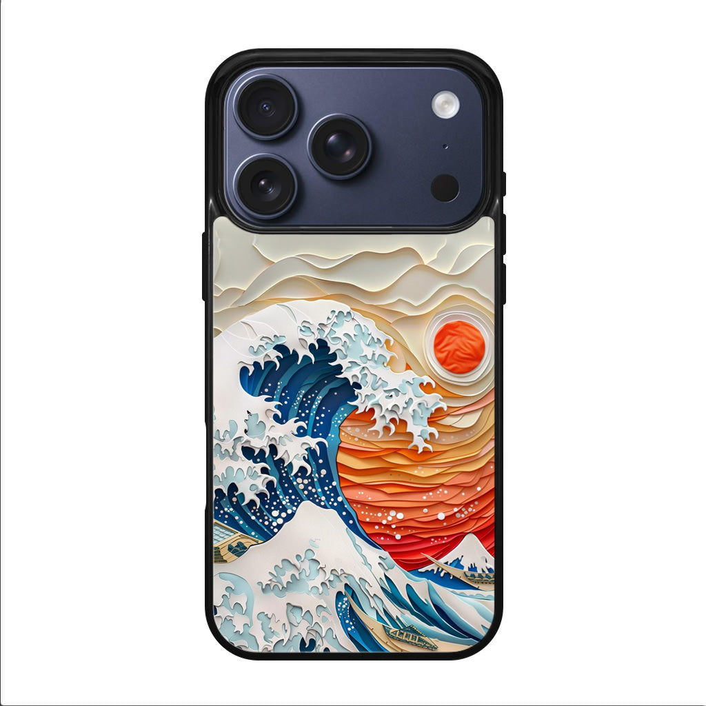 The Great Wave Off Paper Art iPhone 17 Pro / 17 Pro Max Case
