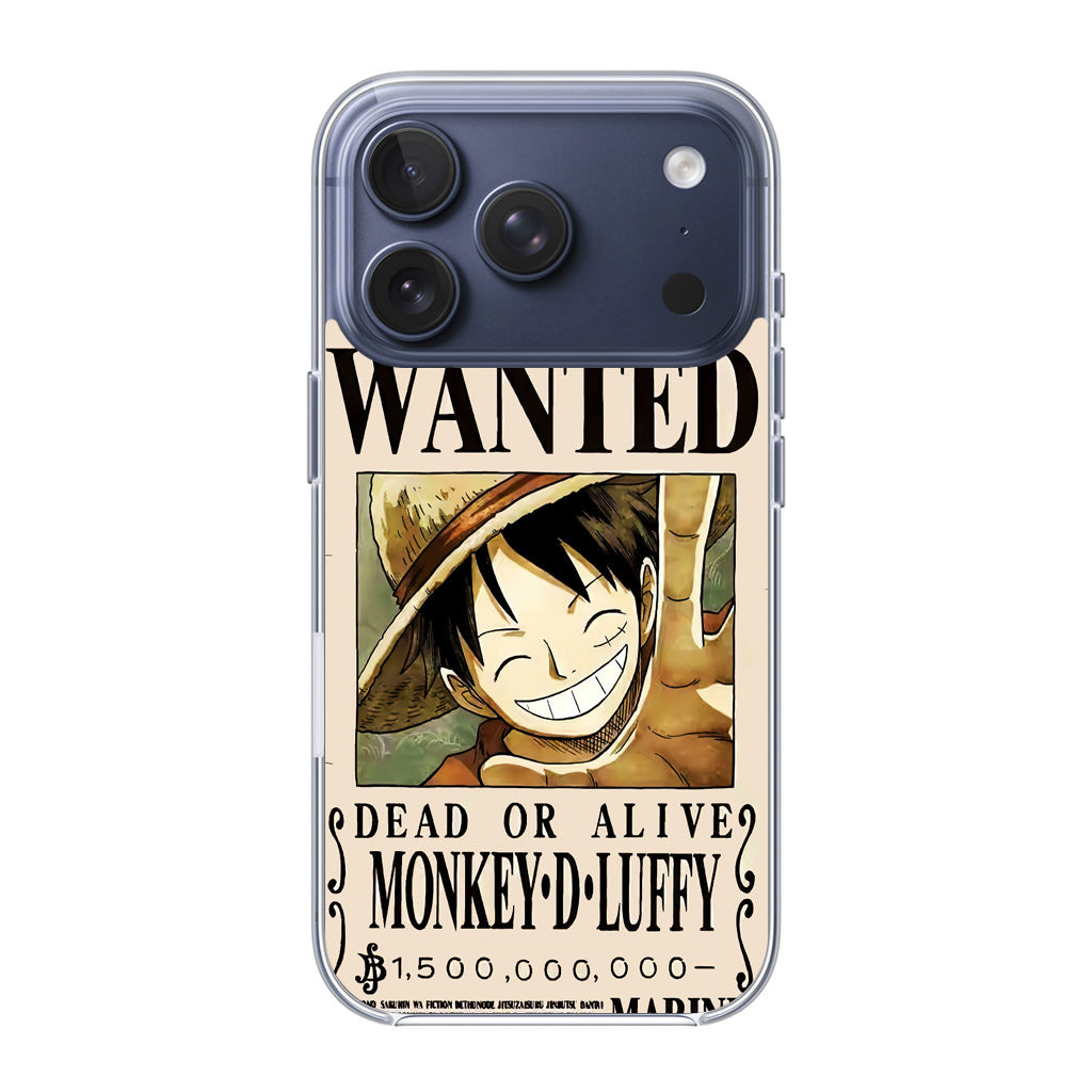 Monkey D Luffy Bounty iPhone 17 Pro / 17 Pro Max Case