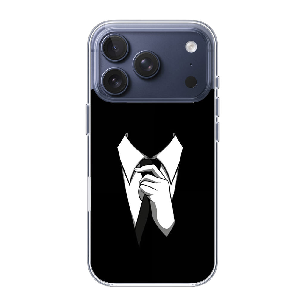 Anonymous Black White Tie iPhone 17 Pro / 17 Pro Max Case