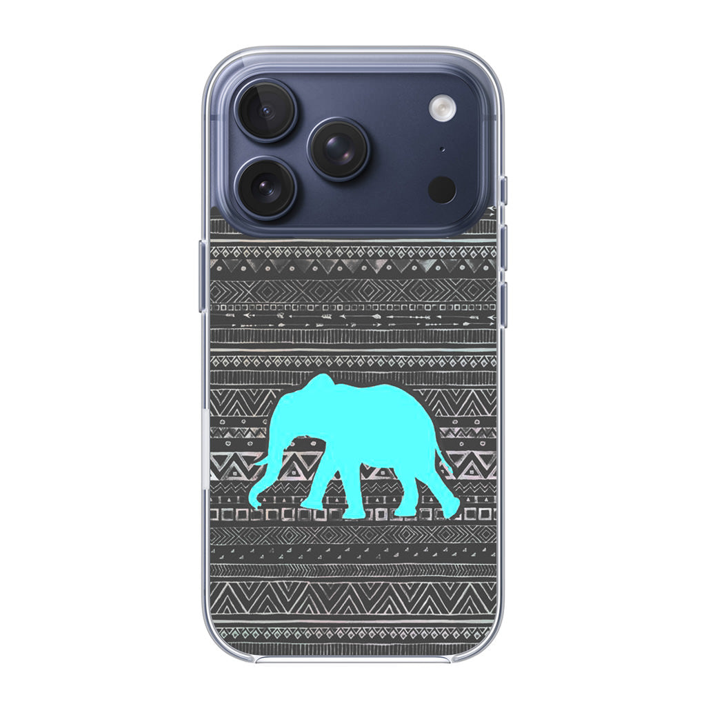 Aztec Elephant Turquoise iPhone 17 Pro / 17 Pro Max Case