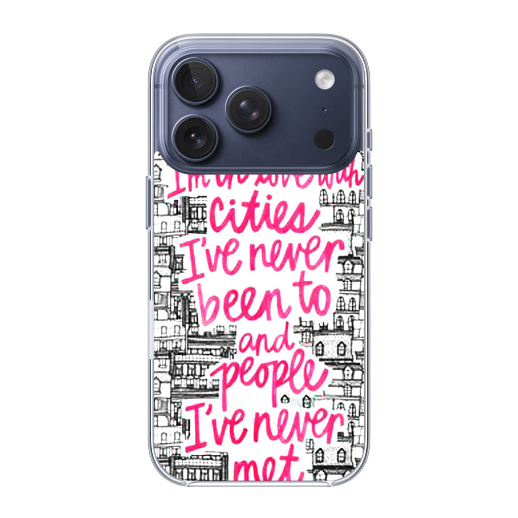John Green Quotes I'm in Love With Cities iPhone 17 Pro / 17 Pro Max Case