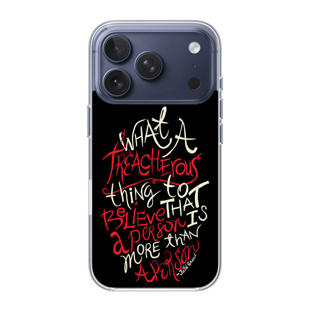 John Green Quotes More Than A Person iPhone 17 Pro / 17 Pro Max Case