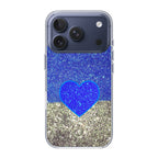 Love Glitter Blue and Grey iPhone 17 Pro / 17 Pro Max Case