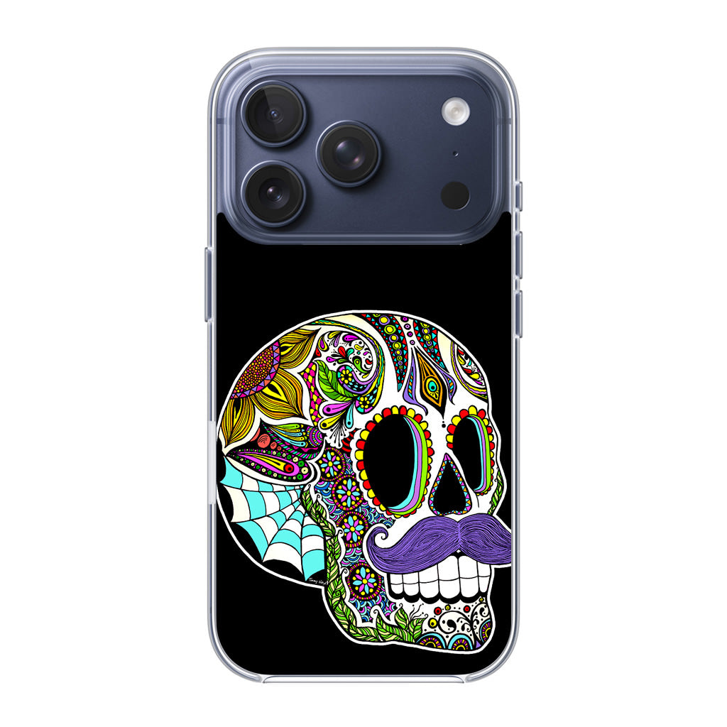 Mustache Sugar Skull iPhone 17 Pro / 17 Pro Max Case