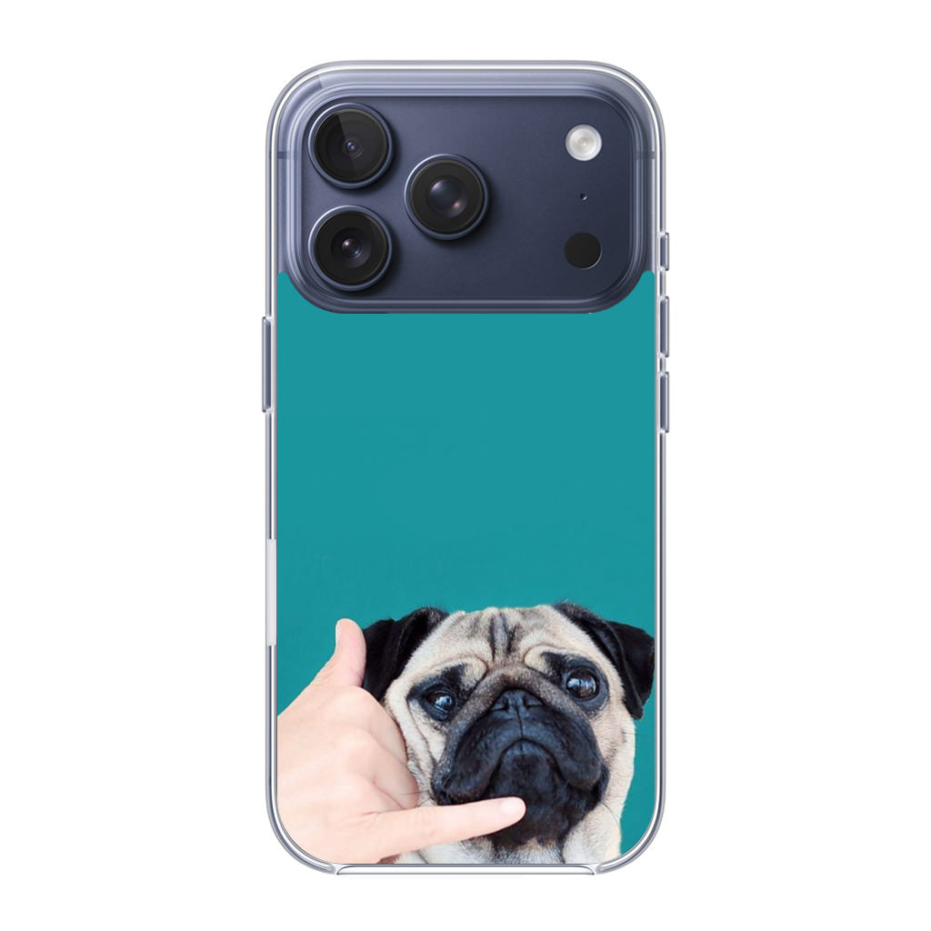 Pug is on the Phone iPhone 17 Pro / 17 Pro Max Case