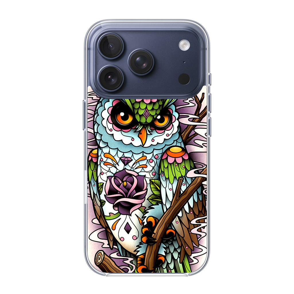 Sugar Skull Owl Tattoo iPhone 17 Pro / 17 Pro Max Case