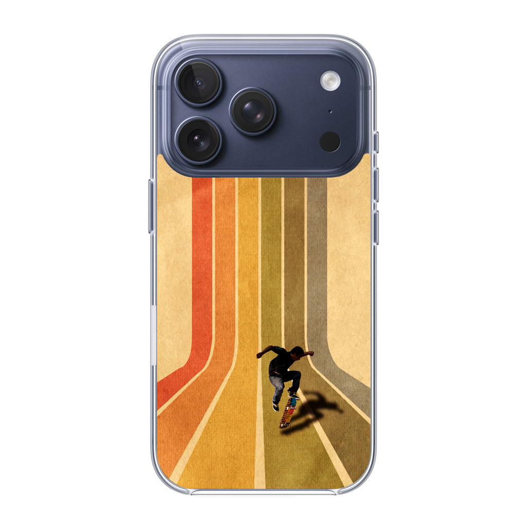Vintage Skateboard On Colorful Stipe Runway iPhone 17 Pro / 17 Pro Max Case
