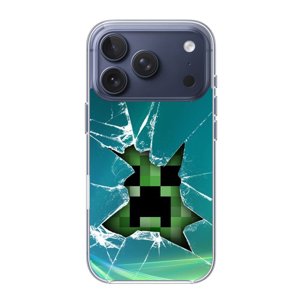 Creeper Glass Broken Green iPhone 17 Pro / 17 Pro Max Case