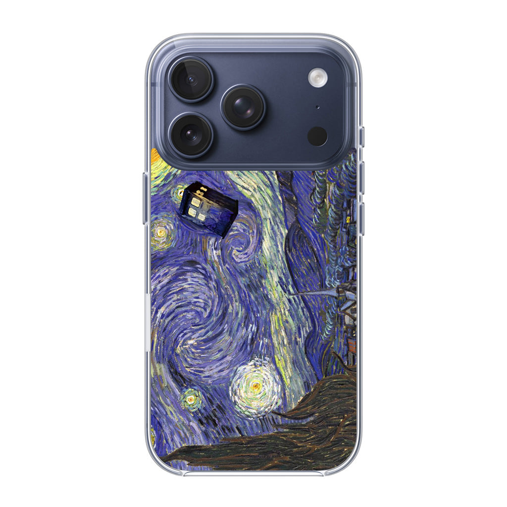 Dr Who Tardis In Van Gogh Starry Night iPhone 17 Pro / 17 Pro Max Case