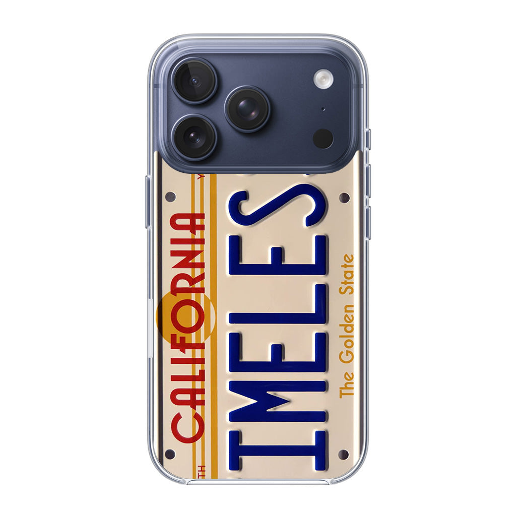 Back to the Future License Plate Timeless iPhone 17 Pro / 17 Pro Max Case