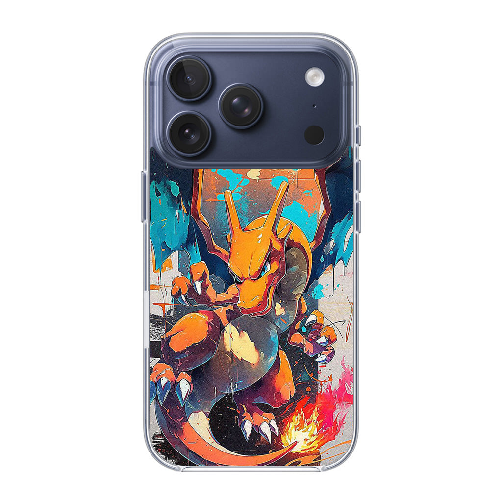 Charizard Inferno on Canvas iPhone 17 Pro / 17 Pro Max Case