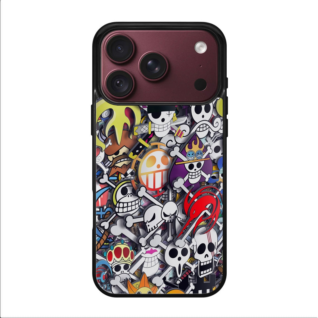 All Pirate Symbols One Piece iPhone 18 Pro / 18 Pro Max Case