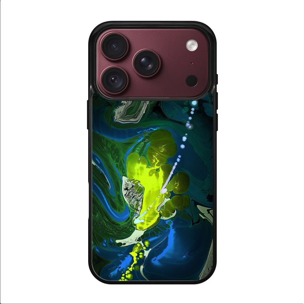 Abstract Green Blue Art iPhone 18 Pro / 18 Pro Max Case